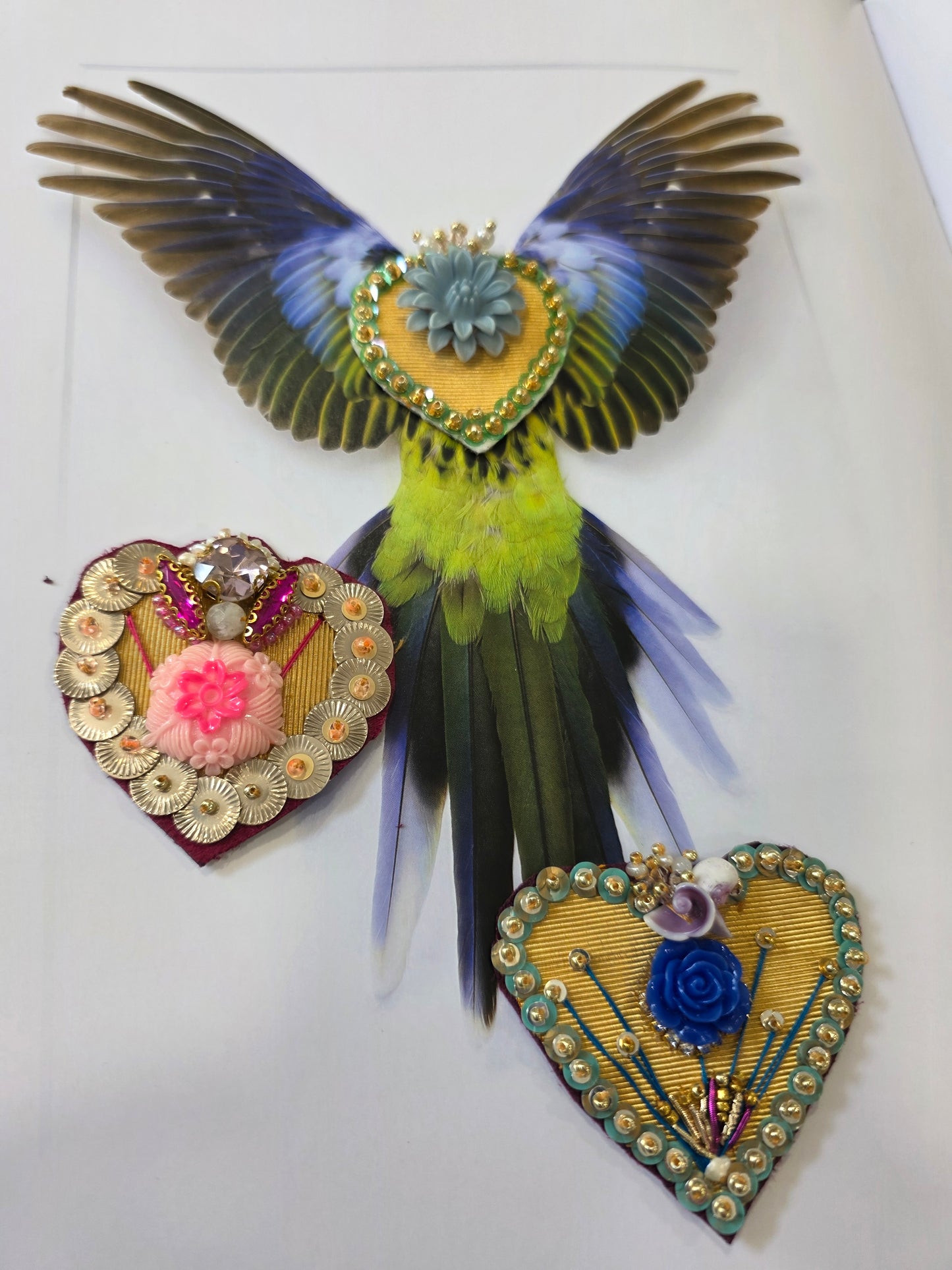 .Collection "LE CHAMPS DES COEURS " / Le coeur bleu