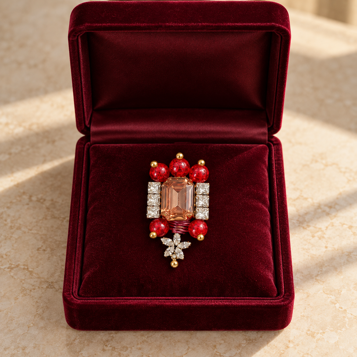 Hand-embroidered brooch "The Big Thrill" — Emotion Collection