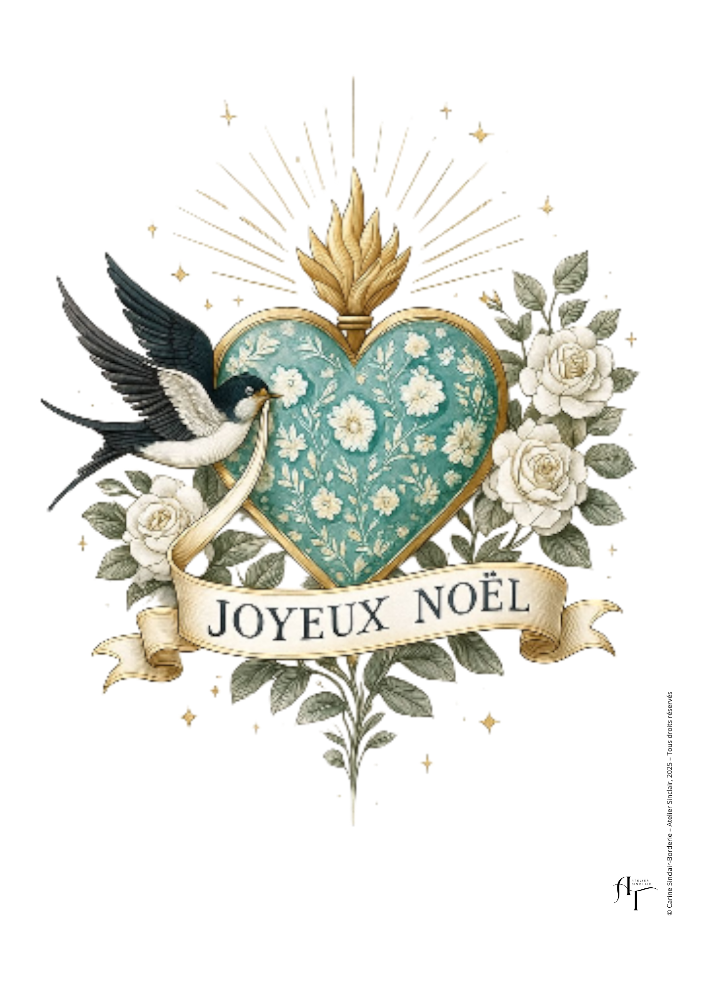 Joyeux Noël – Cœur Ex-Voto et Hirondelle