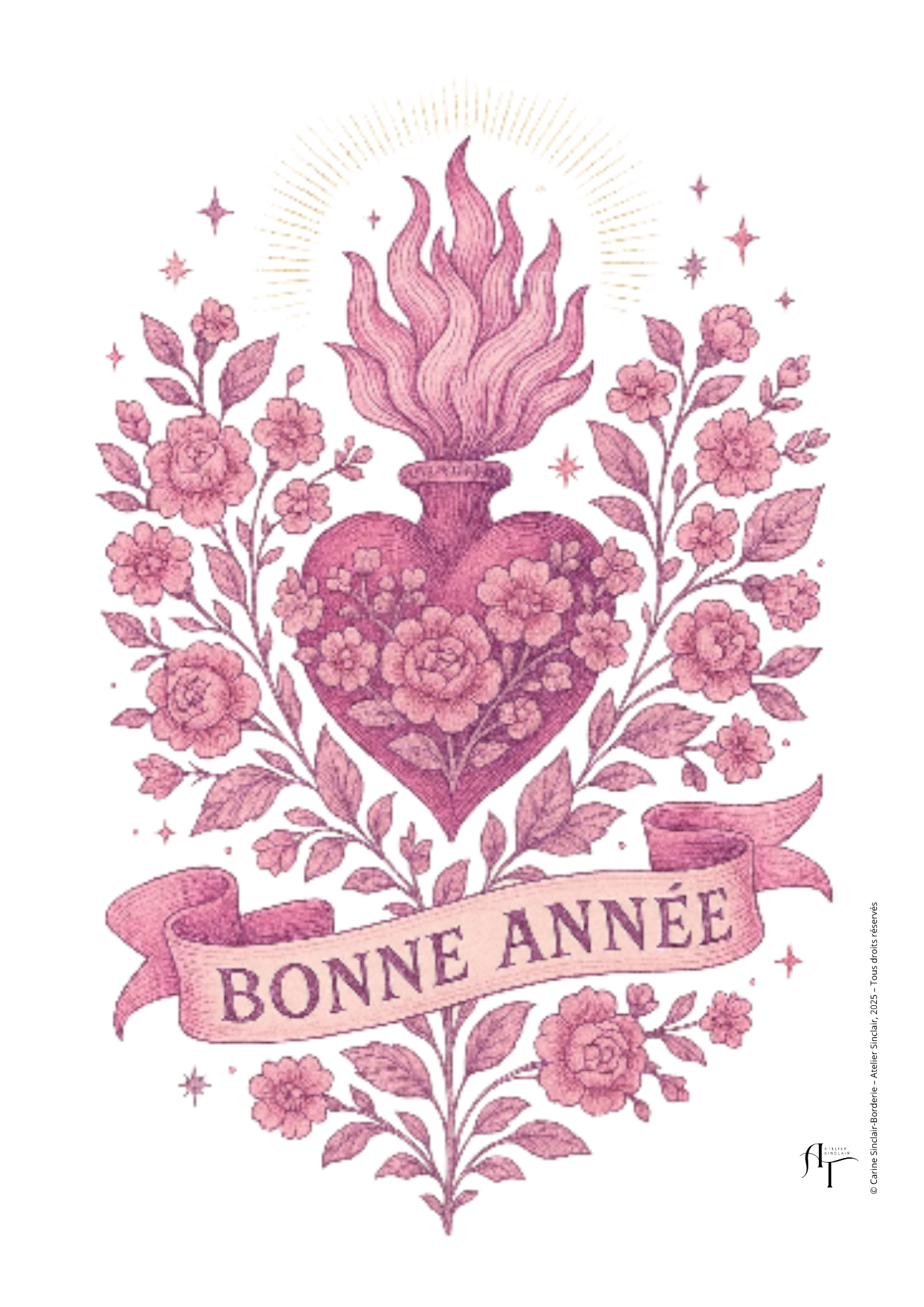 Bonne année rose