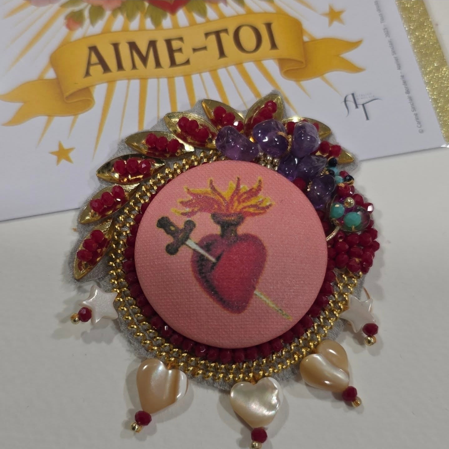 Cœur Sacré d'améthyste