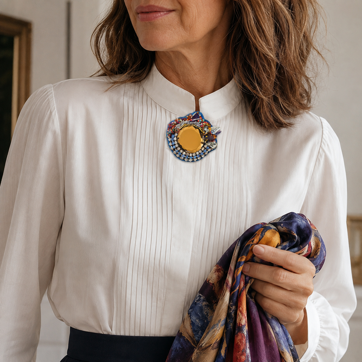 Éblouissement — Broche brodée à la main