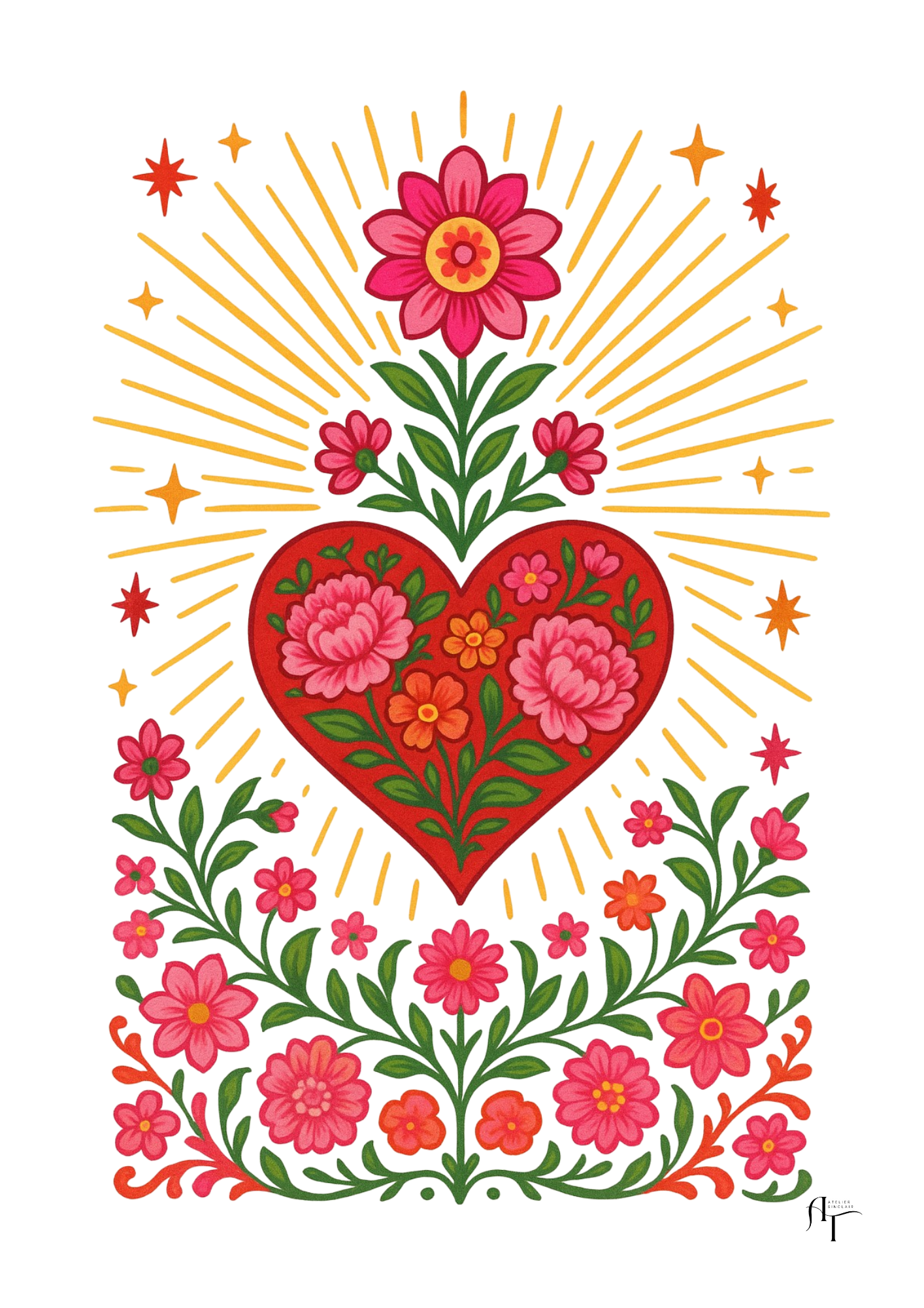 Coeur en fleurs