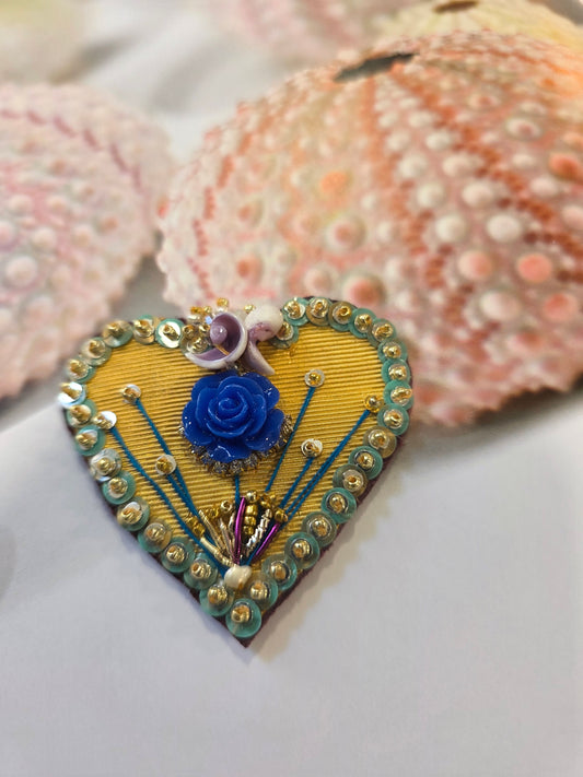 Collection "LE CHAMPS DES COEURS" / L'onde bleue