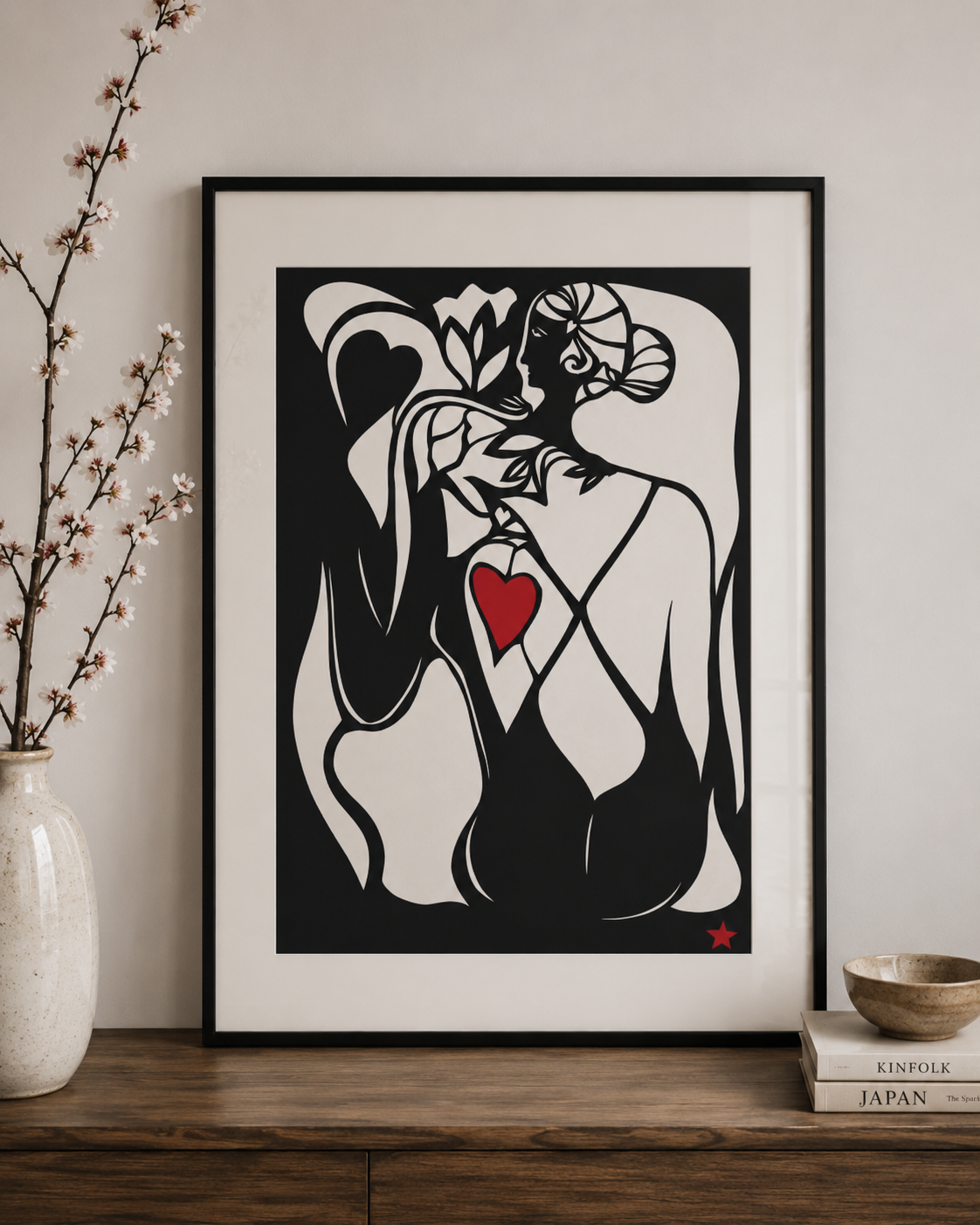 La femme au cœur rouge