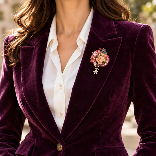 The Garden of Memories — Hand-embroidered brooch
