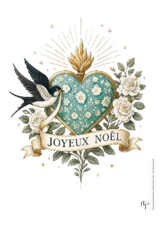 Joyeux Noël – Cœur Ex-Voto et Hirondelle