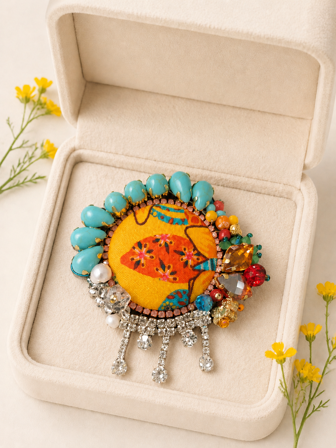 Broche bohème « Soleil Manouche »