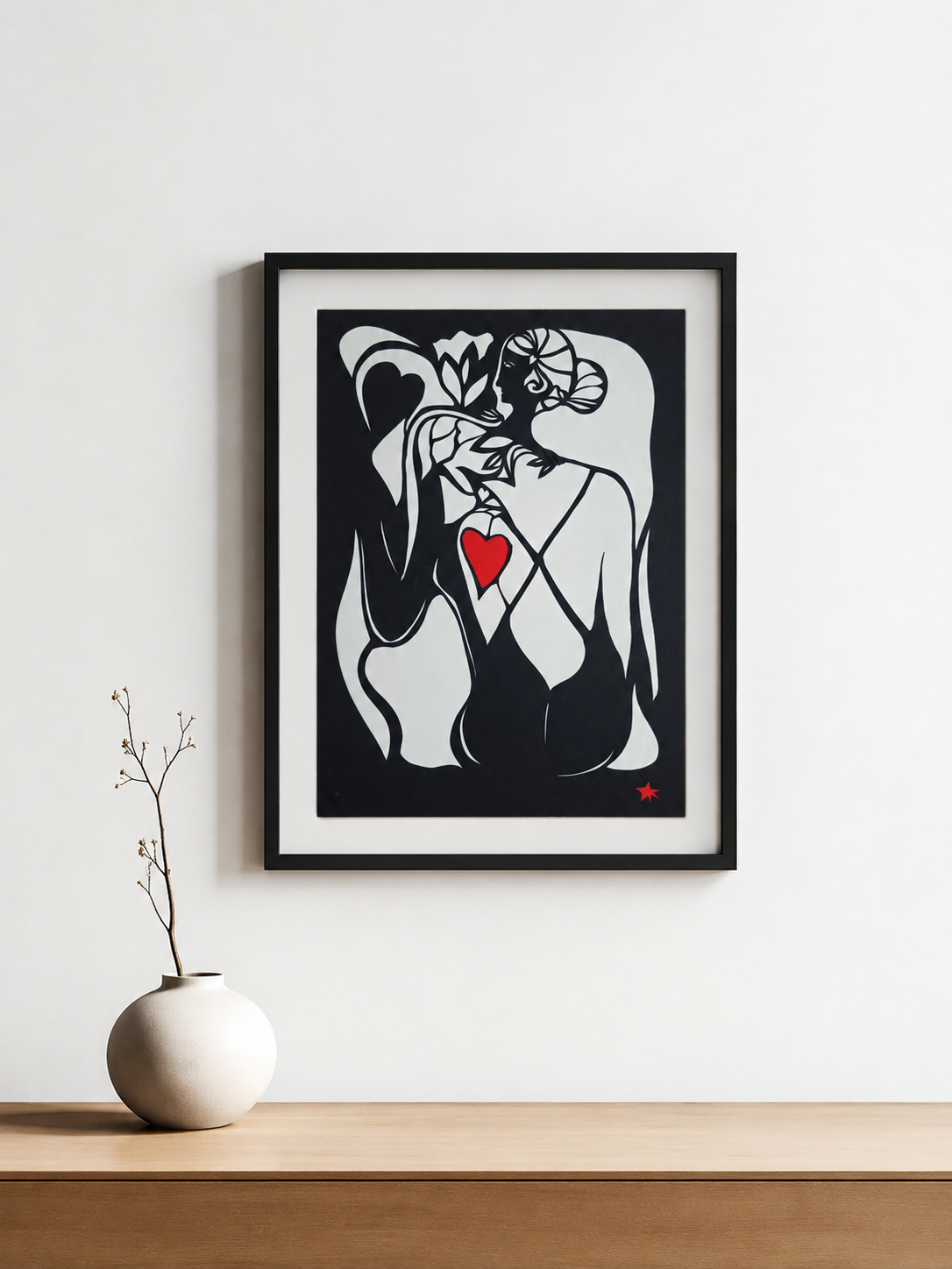 La femme au cœur rouge