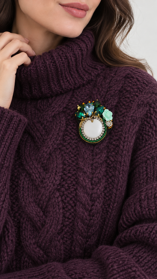 Broche Oasis — Collection Éclats Nomades