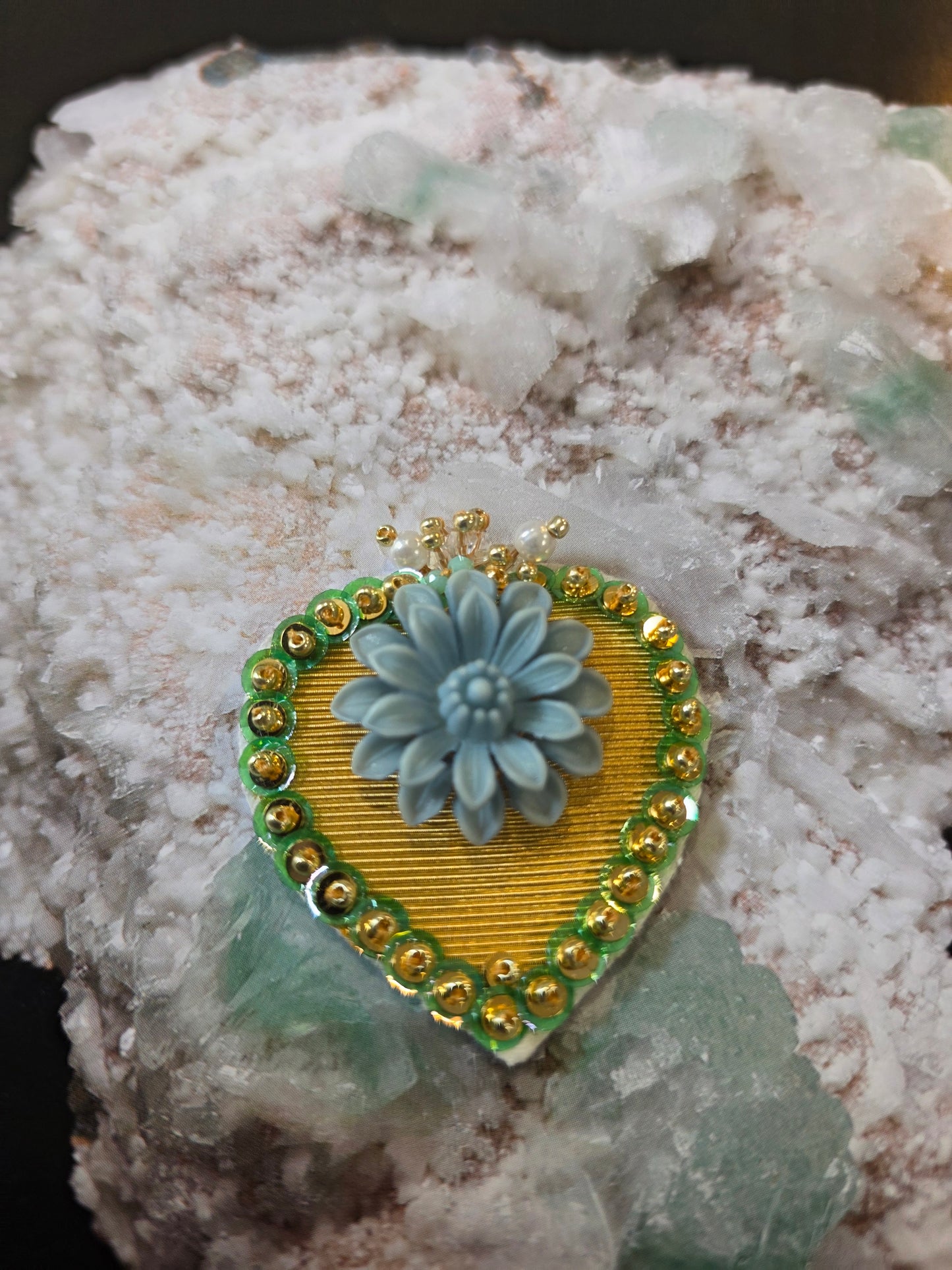 .Collection "LE CHAMPS DES COEURS " / Le coeur bleu