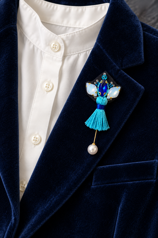 The Dreamer — Embroidered brooch with tassel

The Little Treasures Collection