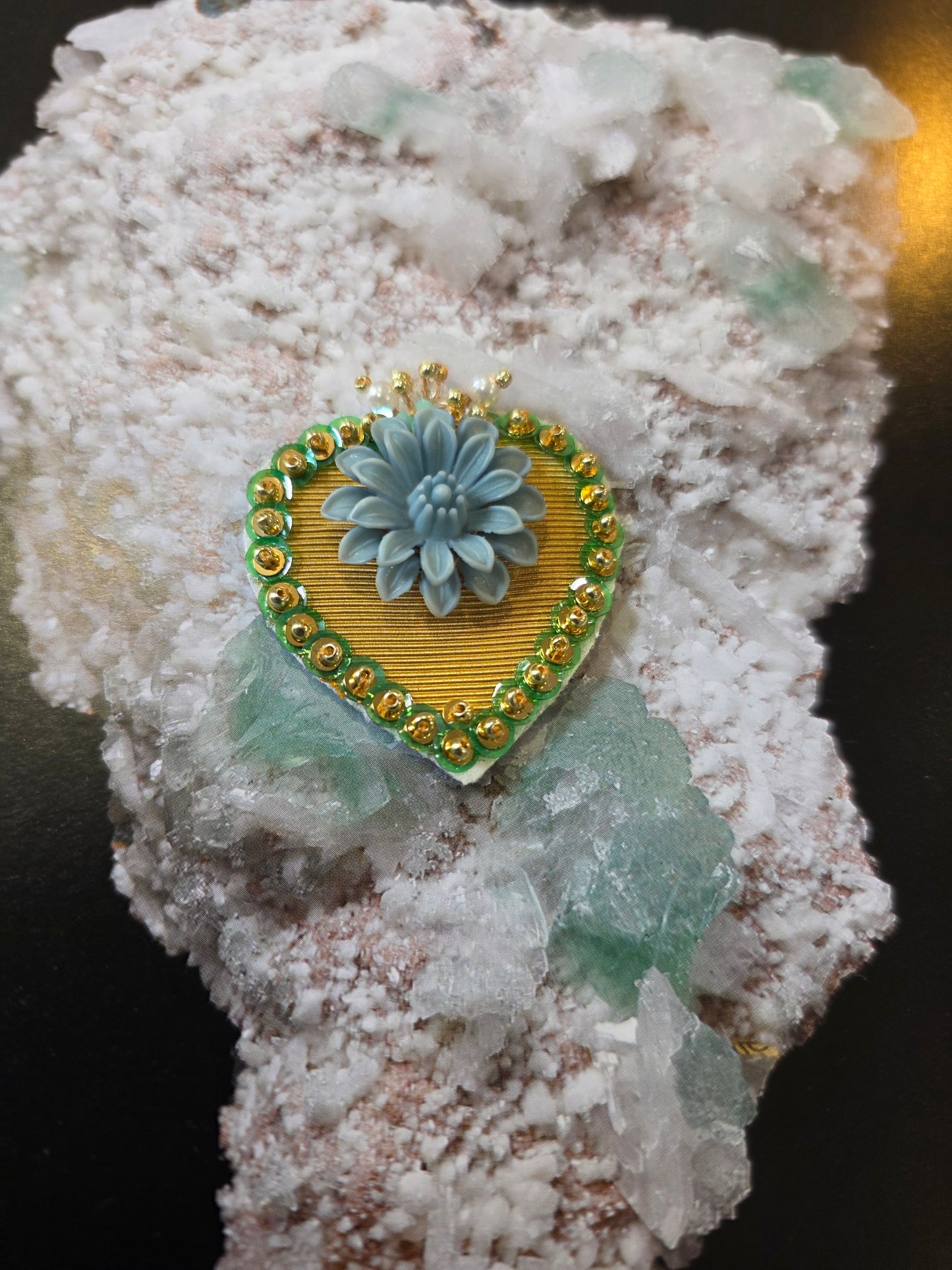 .Collection "LE CHAMPS DES COEURS " / Le coeur bleu