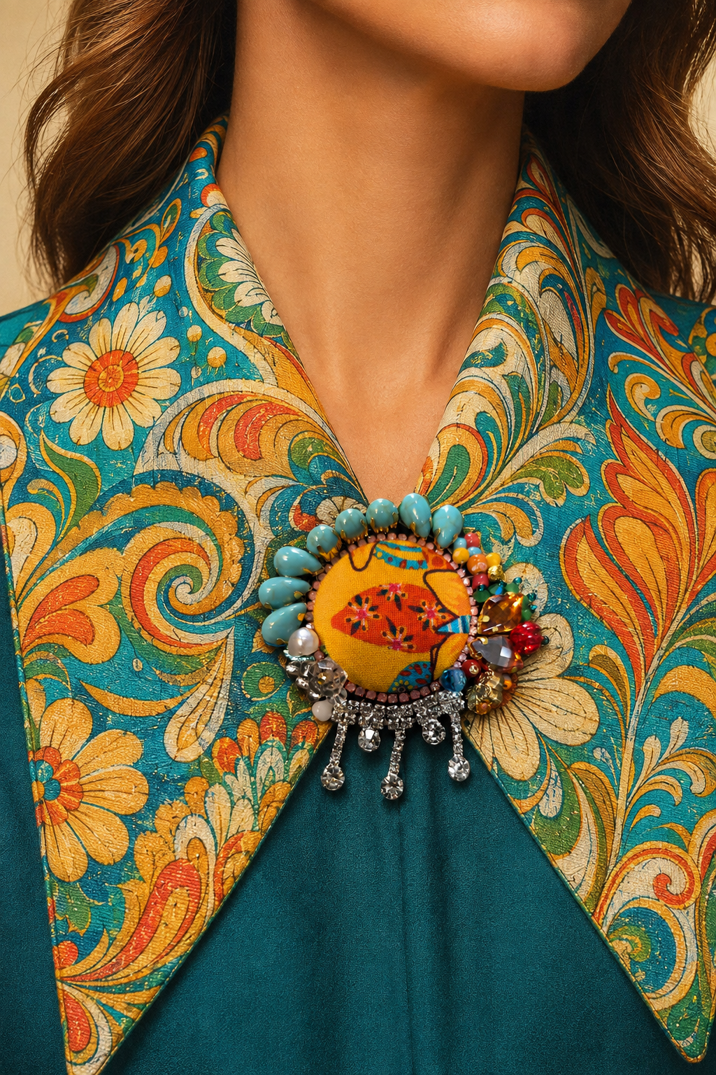 Broche bohème « Soleil Manouche »