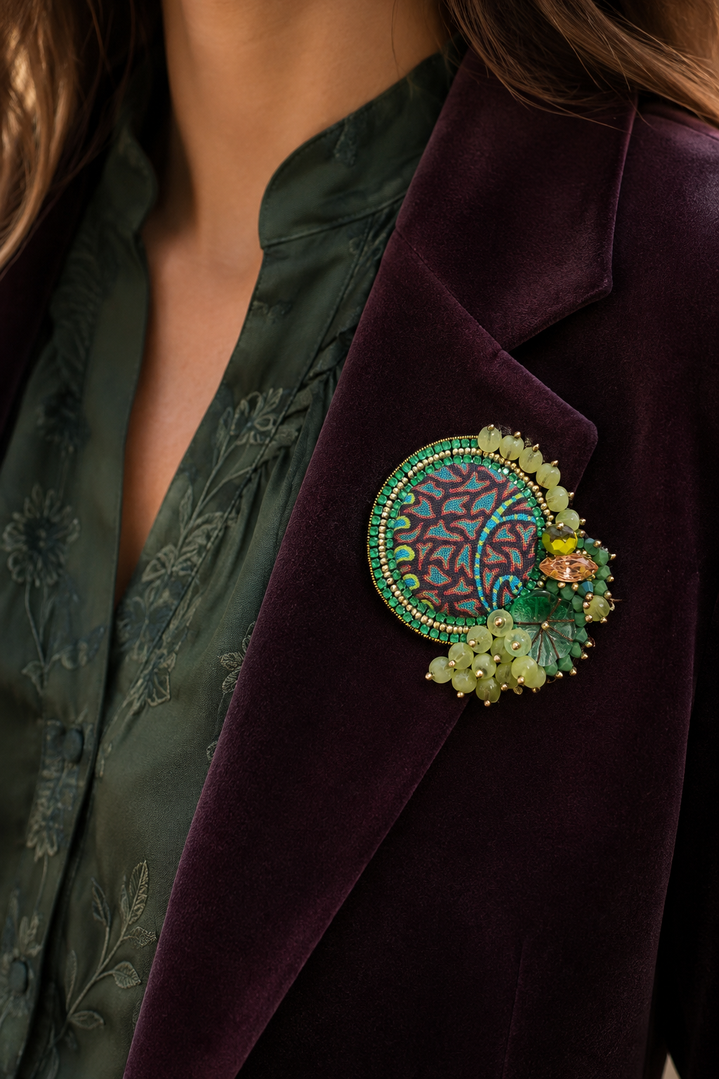 Broche Manouche Zélina – pièce unique