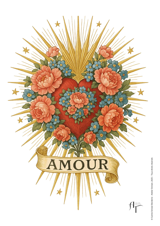AMOUR COEUR FLEURI