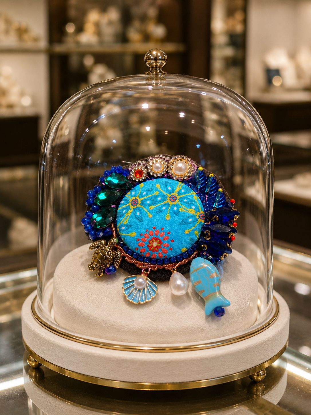 Broche brodée "La Gitane des Marées"
Pièce unique brodée à la main
